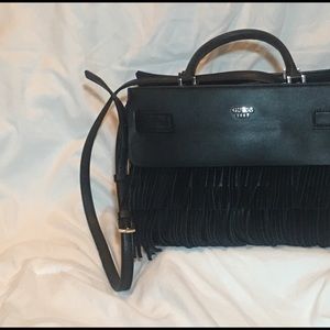 Big black bag with fringes